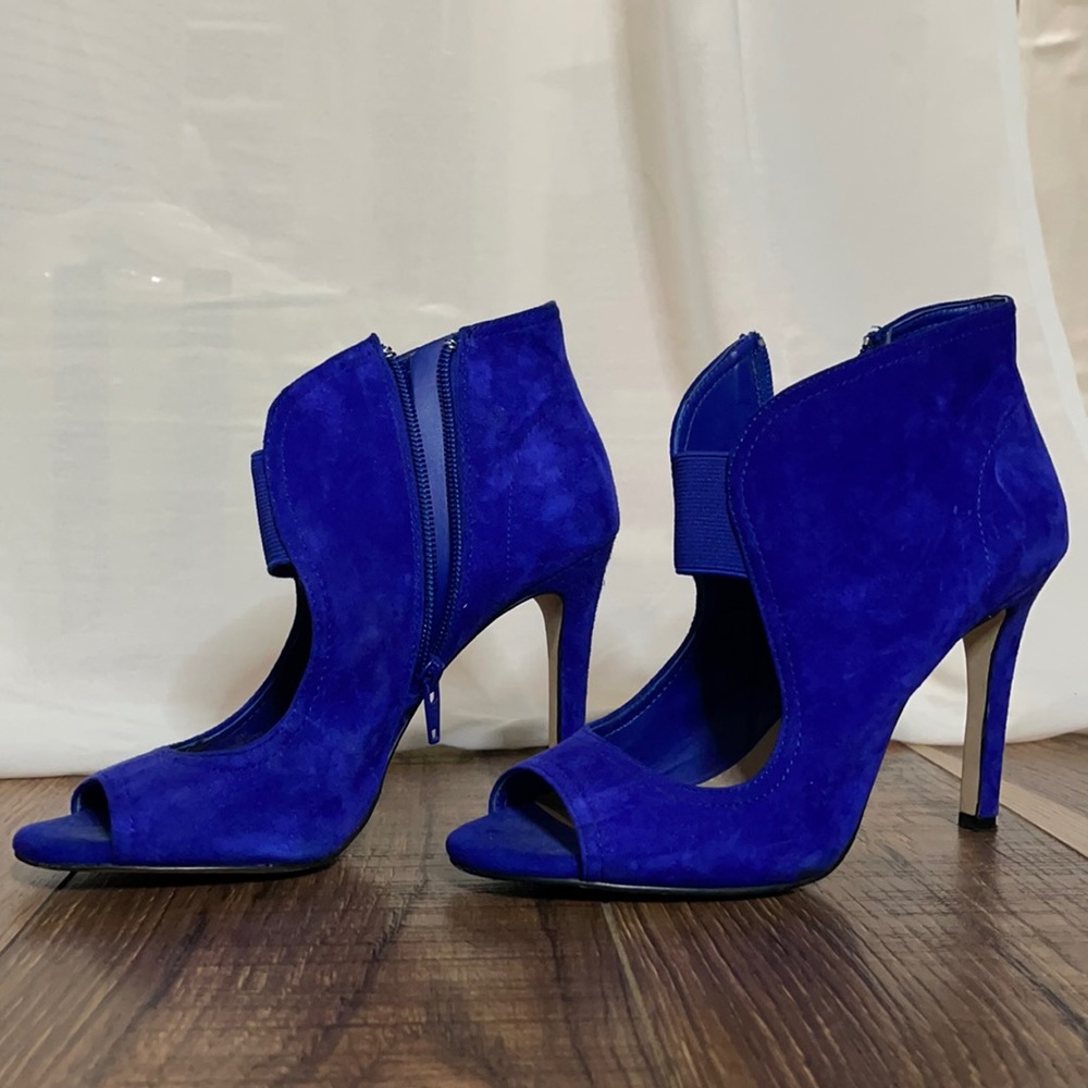 Gianni Bono blue swipe heels